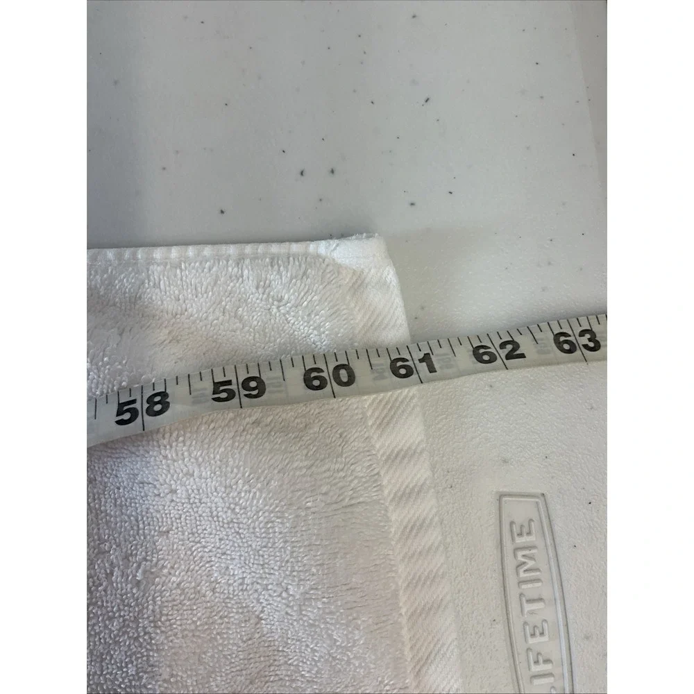 BrookLinen Take It‎ Easy Bath Towels Thick Cotton Set Two Sz 24x52 White Heavy
